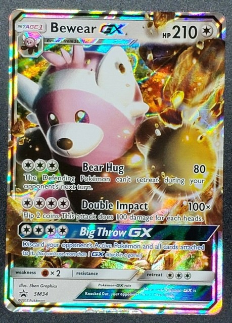 Pokemon - Bewear GX Black Star Promo - SM34 - LP | eBay