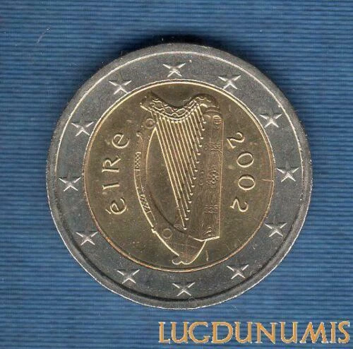 Pièces euro de l'Irlande pour 2 Euro année 2002