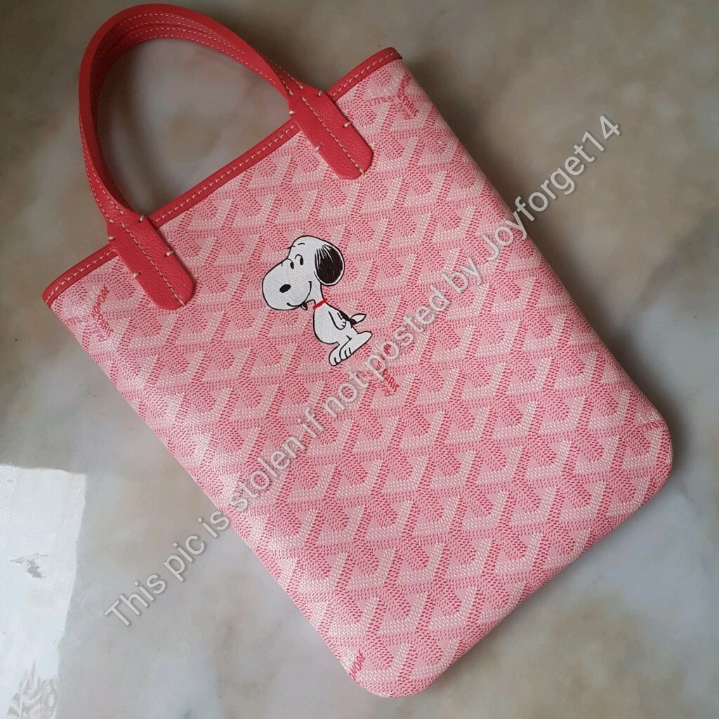 Authentic GOYARD Poitier - Pink with customized Snoopy *Free