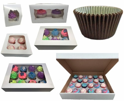 Premium Windowed Cupcake Boxes for 1, 2, 4, 6, 12 & 24 With FREE CAKE CASES - Picture 16 of 28
