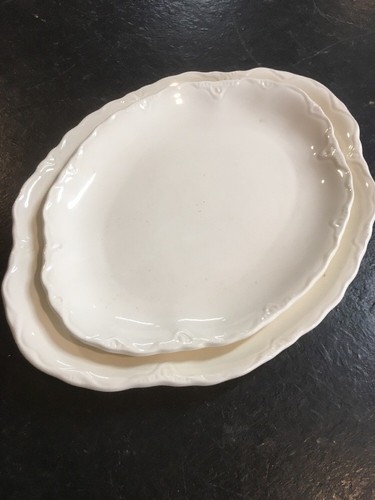 2 Pc Set White Dessert/Bread Plates Dinnerware 10", 12" U.S.A - Picture 4 of 5