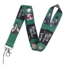 Black Butler Anime Series Characters Themed Green ID Badge Holder Lanyard