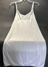 Vintage Vassarette White Full Slip Gown Sz 36 24  100 Nylon Adjustable Strap US