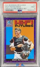 Adley Rutschman 2022 Bowman Mega Box Chrome Hi-Fi Futures Purple Refractor PSA 9