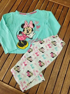 Disney   Schlafanzug lang   Gr. 122   Micky Maus   Mädchen  Baumwolle 