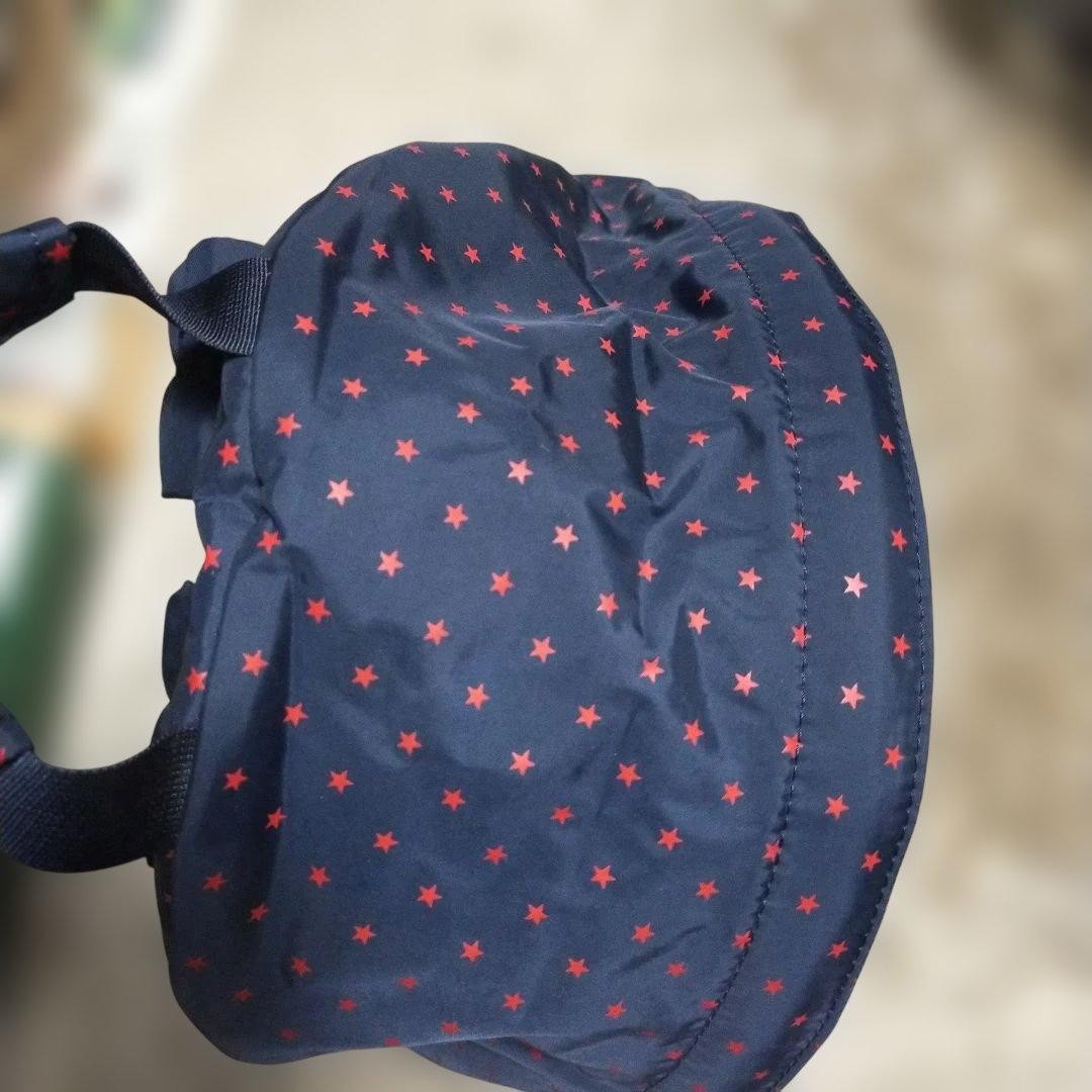 Porter Star Pattern Navy Backpack Nylon Front Poc… - image 5