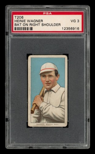 1909-11 T206 Set-Break Heinie Wagner (Bat On Right Shoulder) Sweet Caporal PSA 3