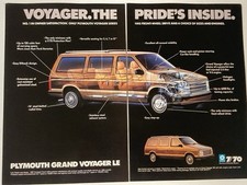 1987 Plymouth Voyager Minivan Two Page Print Ad Owner Satisfaction