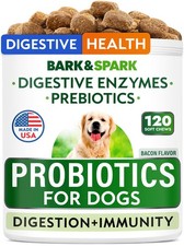 Dog Probiotics  Digestive Enzymes Gut  Allergy  Itchy Skin - Pet Diarrhea...