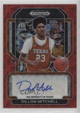 2022 Panini Prizm Draft Picks Choice Red 37/88 Dillon Mitchell #FS-DMI Auto 6o3