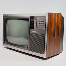 Vintage Sylvania 13" CRT with Faux Wood Accents