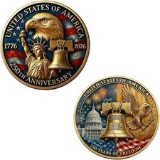 USA 250th Anniversary Coin 1776-2026 Independence Commemorative Coin 2026