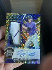 2022 Panini Spectra Benny Montgomery Gold Prizm Rookie Auto 4 Color Patch /10