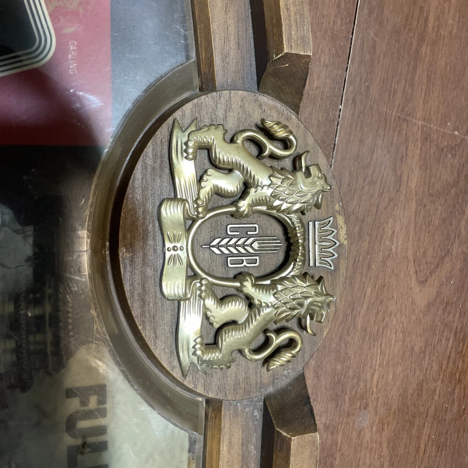 Letrero de cerveza Carling BLACK LABEL de colección - "El sabor completo está aquí" - Decoración de letrero de bar - 1971 Foto 2 de 4