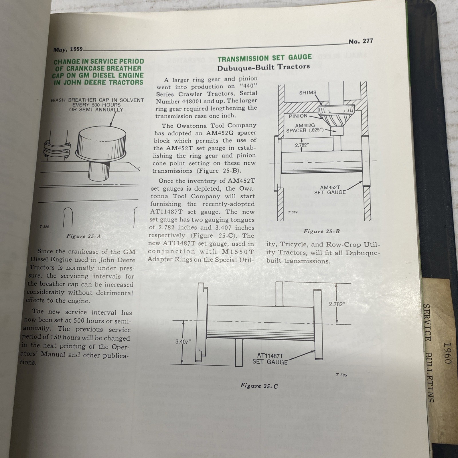 1958 59 60  John Deere General Sales Manual  Service Bulletins JM-12