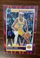 2023-24 Hoops Premium Stock #56 RC Maxwell Lewis Red Seismic Prizm /199