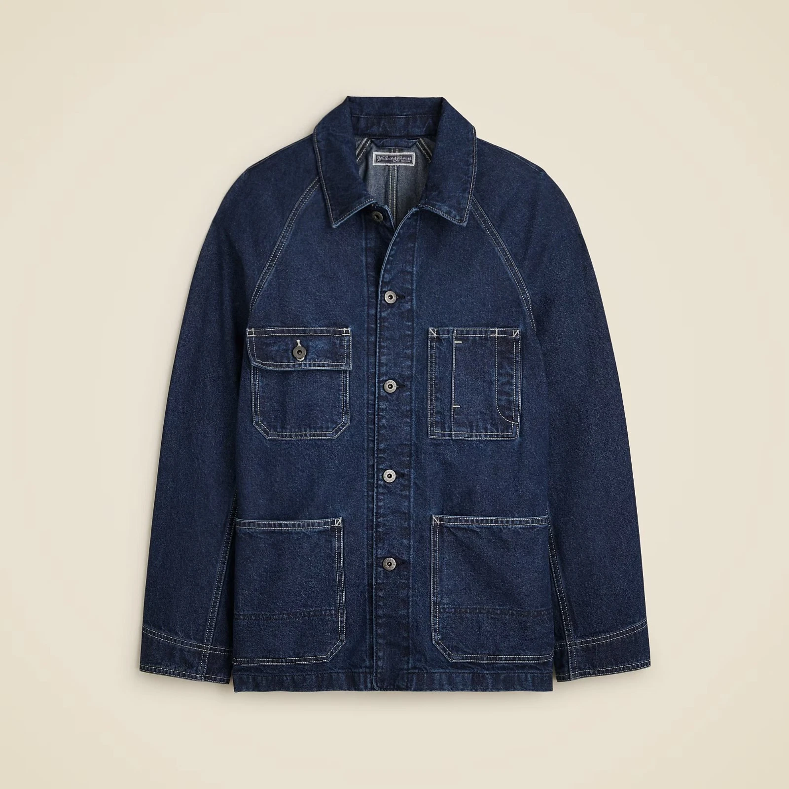 J.Crew Wallace & Barnes Chore Jacket Dark Wash Japanese Denim Blue Heritage NWT
