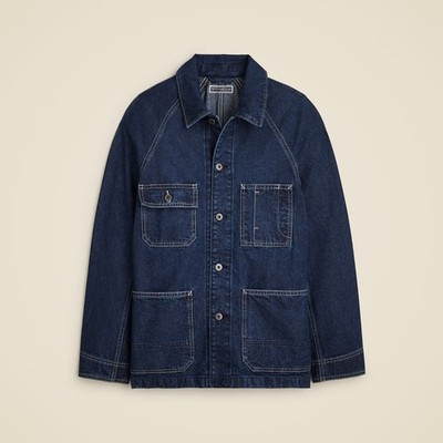 J.Crew Wallace & Barnes Chore Jacket Dark Wash Japanese Denim Blue Heritage NWT