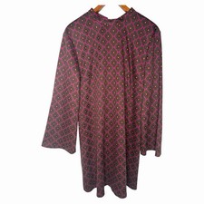 Trina Turk NEW Bell Sleeve Floral A-Line Dress sz Large/XL Mod 70s Mini