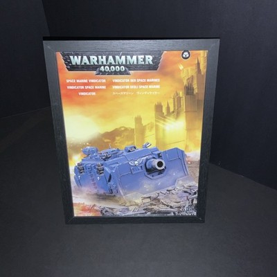 Framed Space Marine Vindicator Box Cover Art OOP Warhammer 40K DECOR