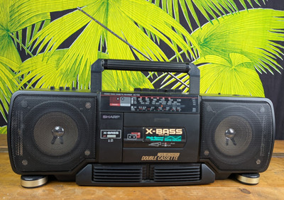 Ghettoblaster Sharp WQ-T238 Sound Machine Boombox Vintage Kassettenrekorder 80er