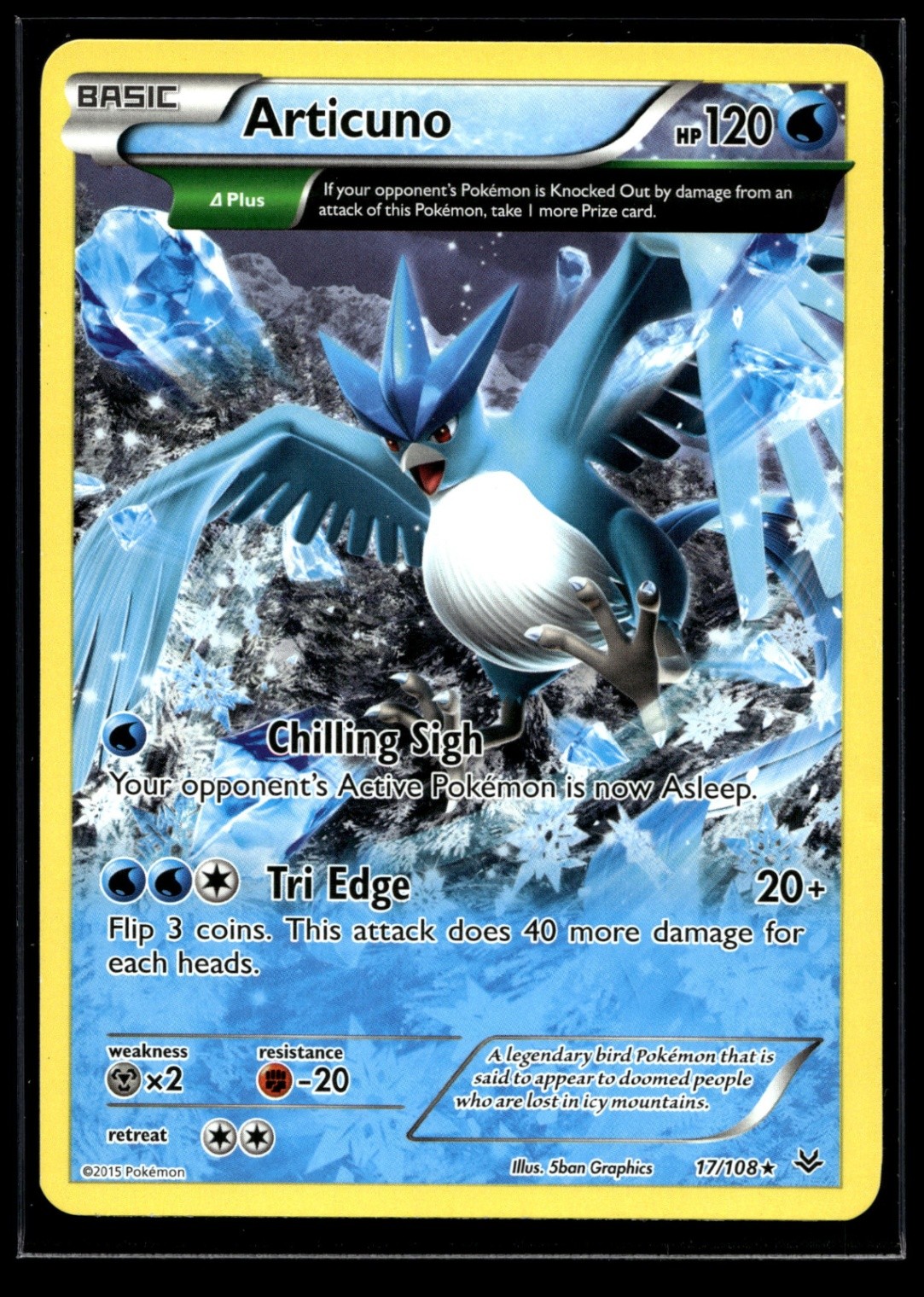 Articuno (17 Delta) Rare XY - Roaring Skies 17/108 NM