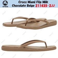 Crocs Miami Flip Milk Chocolate Beige 211435-2JJ Unisex Size