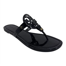 Tory Burch Miller Perfect Black Womens Sandal Patent Leather Thong