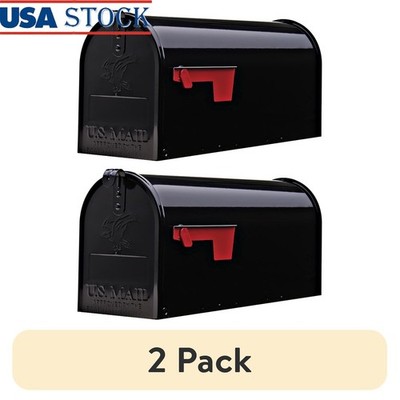 USPS Approved Steel Post Mounted Mailbox Durable Outdoor Mailbox Everyday Use