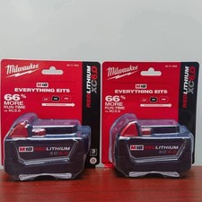 2 Pack New Milwaukee 48-11-1860 M18 HIGH OUTPUT 18V 6Ah XC6.0 Cordless Battery