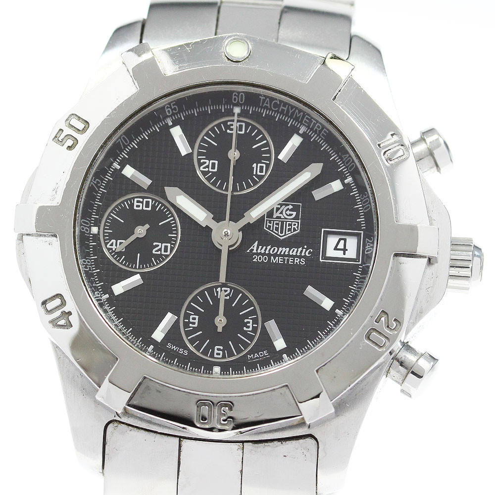 Tag Heuer CN2111-0 Silver Automatic Chronograph Men's Watch Pre-Owned  