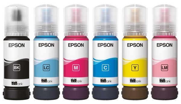 Epson Original Ecotank 107 Tintenflaschen - 6Er Multipack Schwarz, Cyan,-image