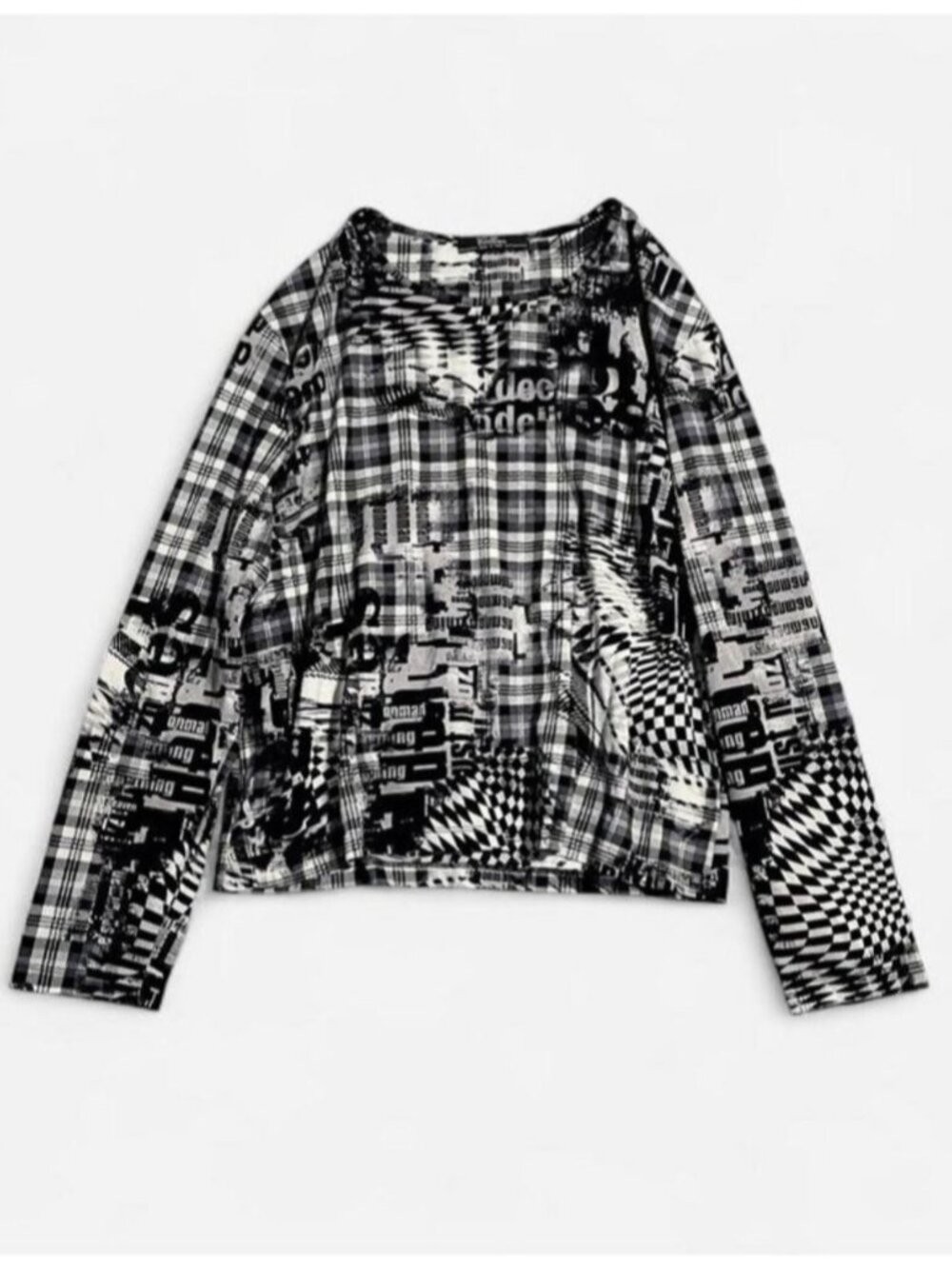 Euro fashion Cellini y2k long sleeve graphic top made in Italy