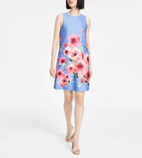 Anne Klein Women's Missy Sleeveless Shift Dress MSRP $139