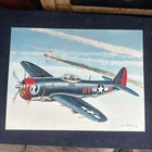 Lou Drendel Original Aviation Art Acrylic Signed 2008 15” High 20 Wide