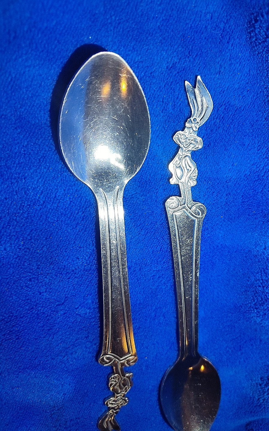 Vintage Nestle Quik Bunny Rabbit Spoon Stainless Steel 7.5" Nesquik- SET OF 2