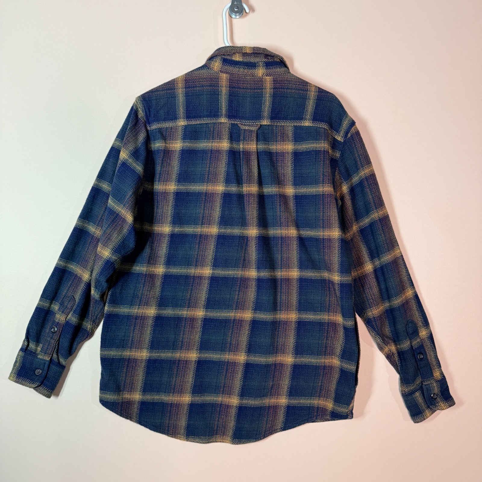 Faherty Super Soft Button Down Work Shirt Blue Pl… - image 2