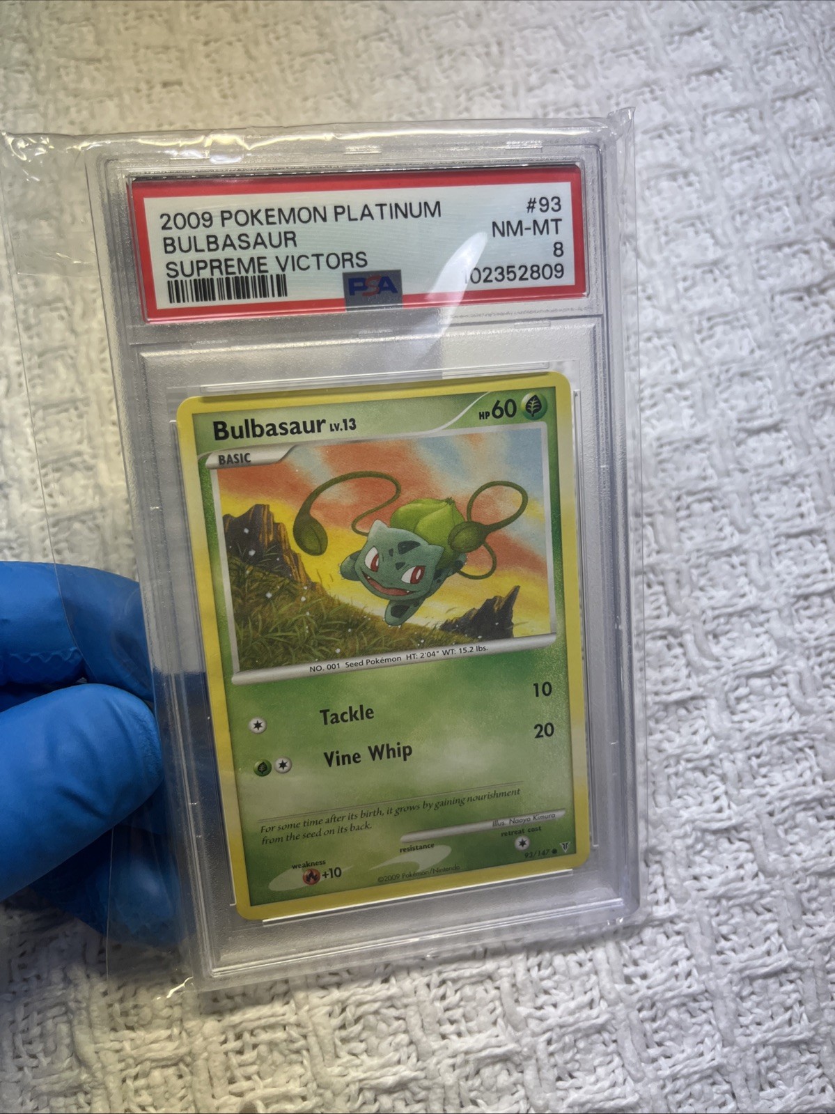 2009 POKEMON PLATINUM SUPREME VICTORS #93 BULBASAUR PSA 8