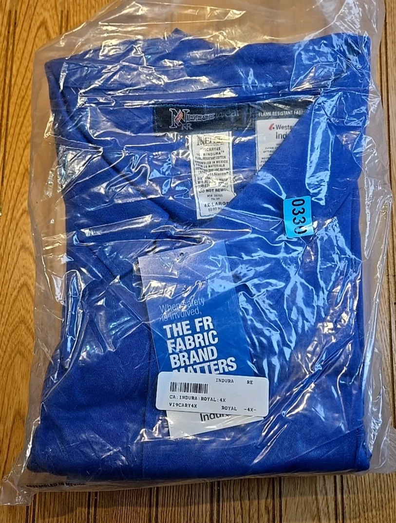 Mens Neese Wear Fire Resistant Coveralls 4XL Blue image 1