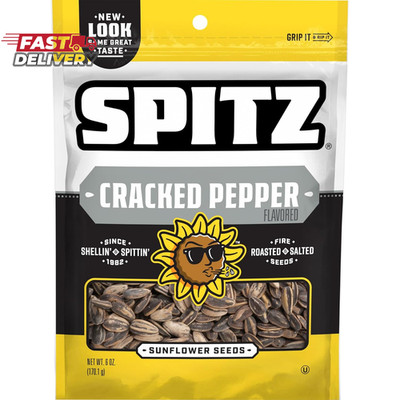 Spitz Sunflower Seeds, Cracked Pepper, 6 Ounce (Pack of 9)
