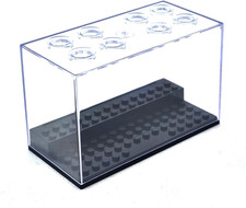 Display Case Box for Minifigure Action Figure, Clear Acrylic Building Block Disp