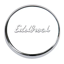 Edelbrock Oil Filler Cap 4415; Oil Fill Hole Plug, Chrome Steel, Push-In