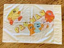Vintage Pac-Man pillowcase Standard Size Bally Midway Mfg. Co Dan Rivers