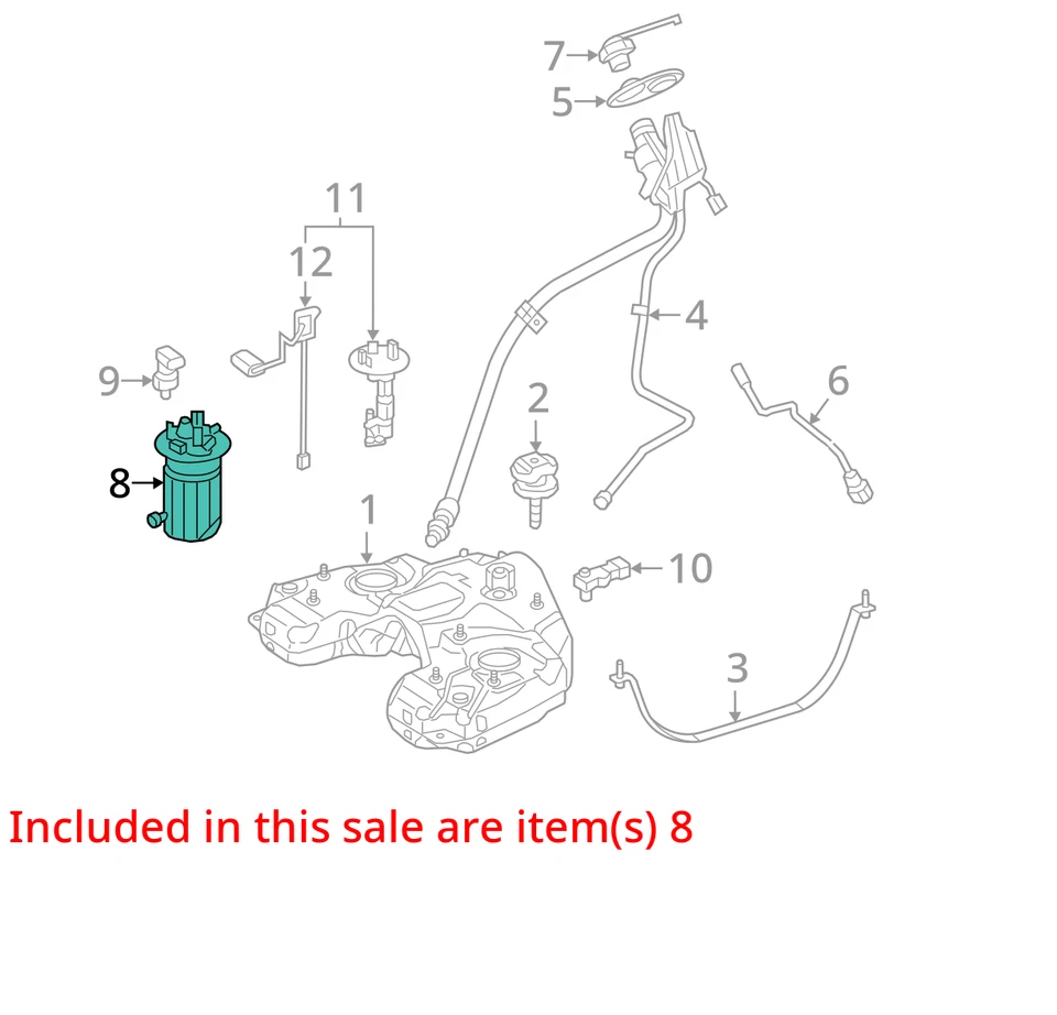 Fuel Pump 166 Type Suv VIN D 4th Digit Fits 16-19 MERCEDES GLE-CLASS 6830178 Foto 3 de 4