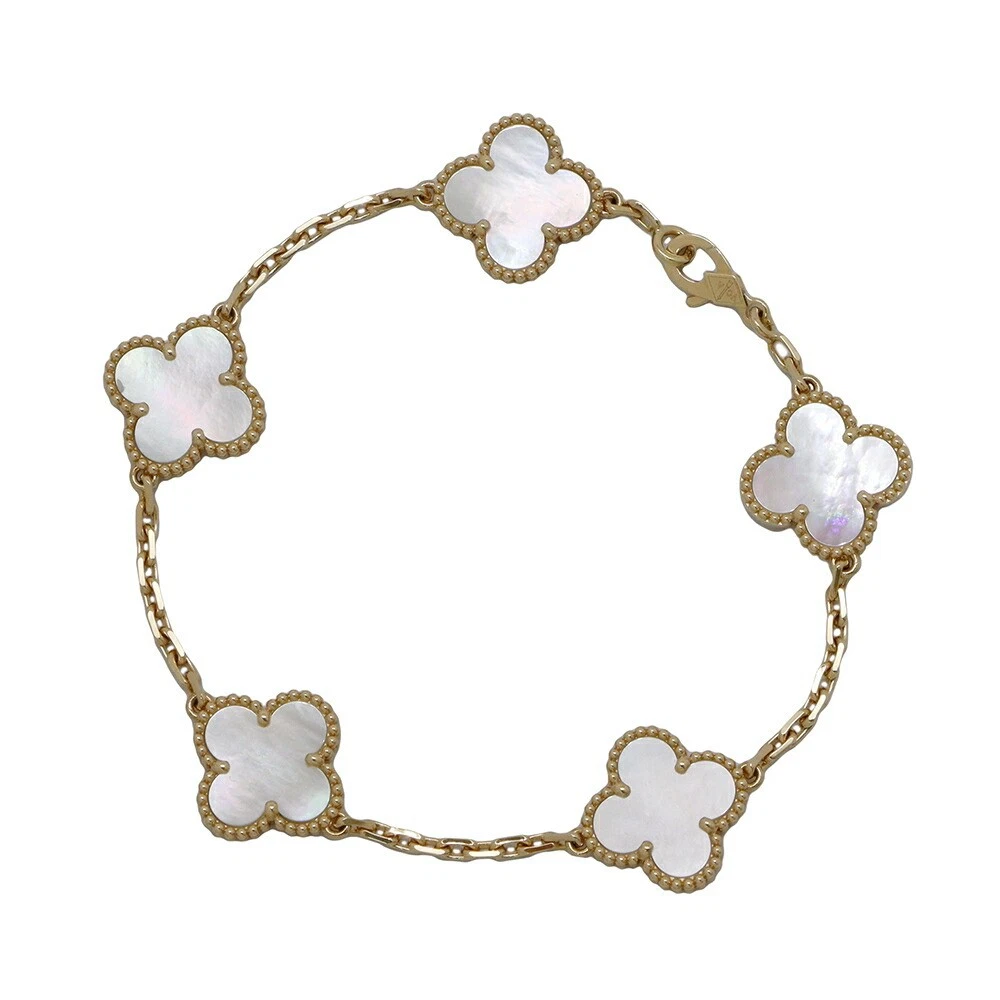 Van Cleef & Arpels Bracelet Vintage Alhambra 5 motif Mother of Pearl