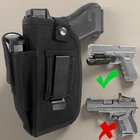 Tactical IWB OWB Gun Holster Fits Pistol with Laser or Light for Concealed Carry