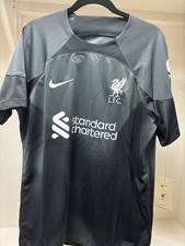 Nike Liverpool FC Short Sleeve Soccer Jersey Black Polyester Regular Size L