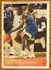 TONY DELK, 1996-1997 TOPPS CHROME ROOKIE CARD, EXCELLENT CONDITION ! WOW !
