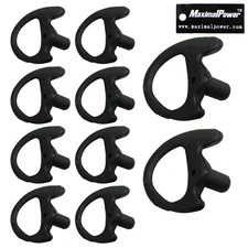 10-Pack Black RIGHT Medium  Earmold Earbud for Kenwood Motorola Two-Way Radios