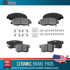 Front And Rear Ceramic Brake Pads For 2006 2007 2008 2009 2010 2011 Honda Civic